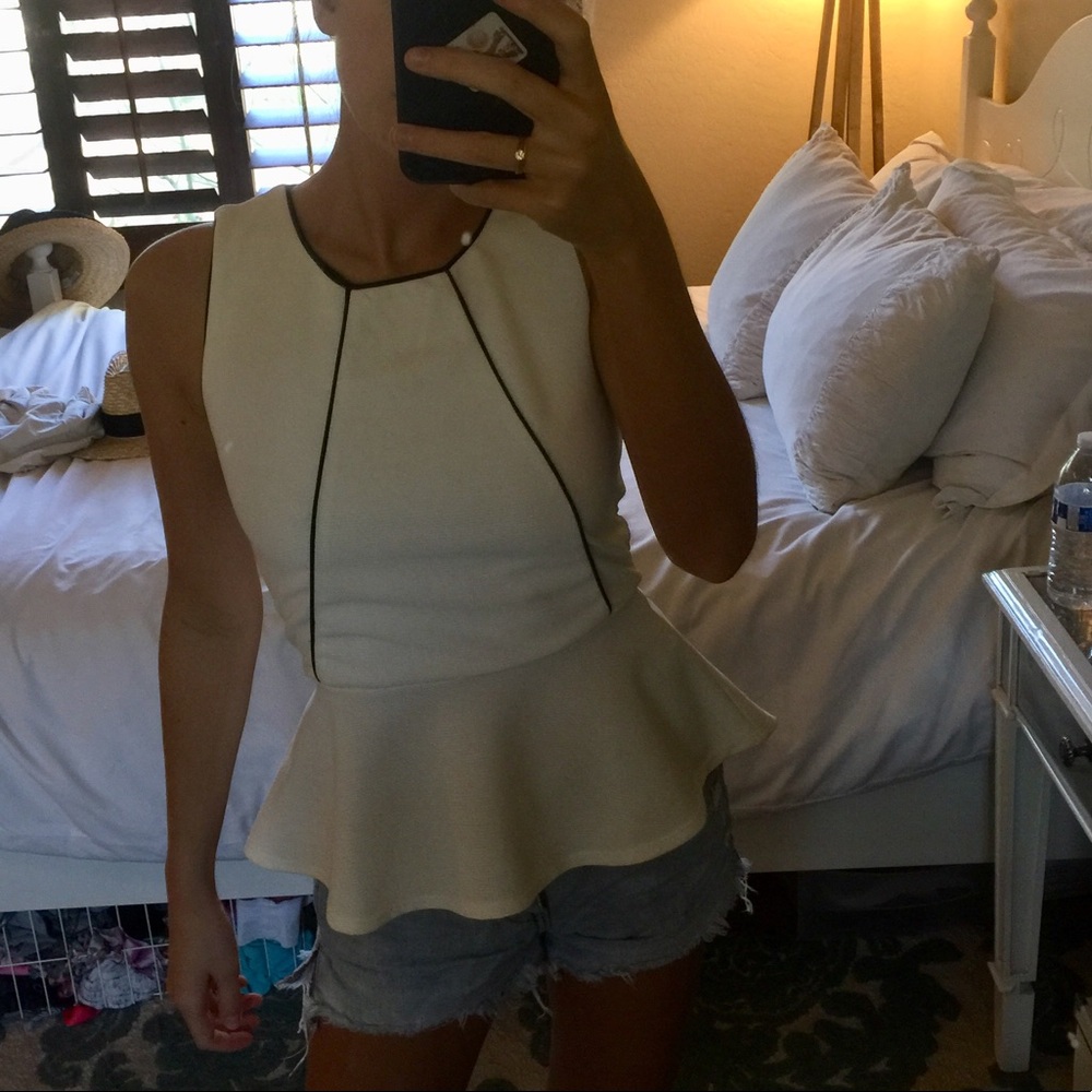 White/Black Blouse